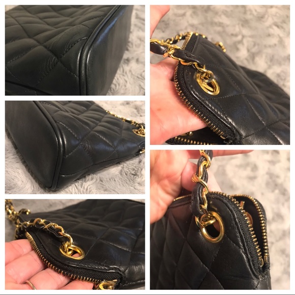 Authentic Chanel Quilted Lambskin Shoulder Tote - Picture 5 of 8